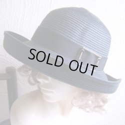 画像2: ⭐SALE ⭐Deadstockバックルトリミングのブラックブレードサマーハット 定価6900円