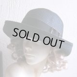 ⭐SALE ⭐Deadstockバックルトリミングのブラックブレードサマーハット 定価6900円