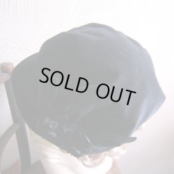 画像5: ローズ×リボントリミングのブラックベルベットクローシェ