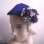 画像2: フラワートリミングの紫ベルベットヘッドドレス (2)