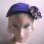 画像1: フラワートリミングの紫ベルベットヘッドドレス (1)