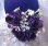 画像5: フラワートリミングの紫ベルベットヘッドドレス (5)