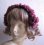 画像1: フリルコサージュのアンティークローズピンクヘッドドレス (1)