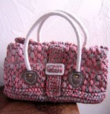 天然素材のピンク系サマーバッグ