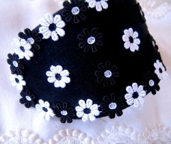 画像4: ブラック×ホワイトのマーガレットヘッドドレス