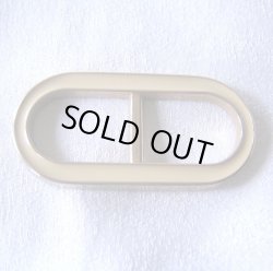 画像6: デッドストックバックルトリミングのベージュ×ネイビークローシェ