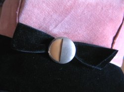 画像4: 20sアールデコモチーフトリミングのサーモンピンク×ブラックのベルベットクローシェ 