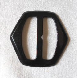 画像2: ワッシャーオーガンジーリボン×ブラックベルベットドットチュール×デッドストックバックルのブラックヘッドドレス