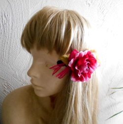 画像5: ローズヘアクリップ／ローズレッド