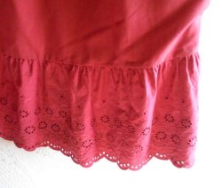 画像2: 赤のペチコートスカート