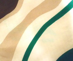 画像3: グリーン×ピンクベージュ×ブラウン×ホワイトのシルクスカーフ