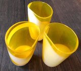 デッドストック／乳白色マーブルグラス　黄色×3セット