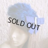 ロイヤルブルーフェザー×ブルーシャンタンリボンヘッドドレス